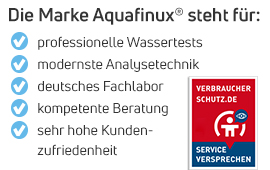 Aquafinux steht für hochwertige Wasseranalysen aus deutschem Fachlabor.